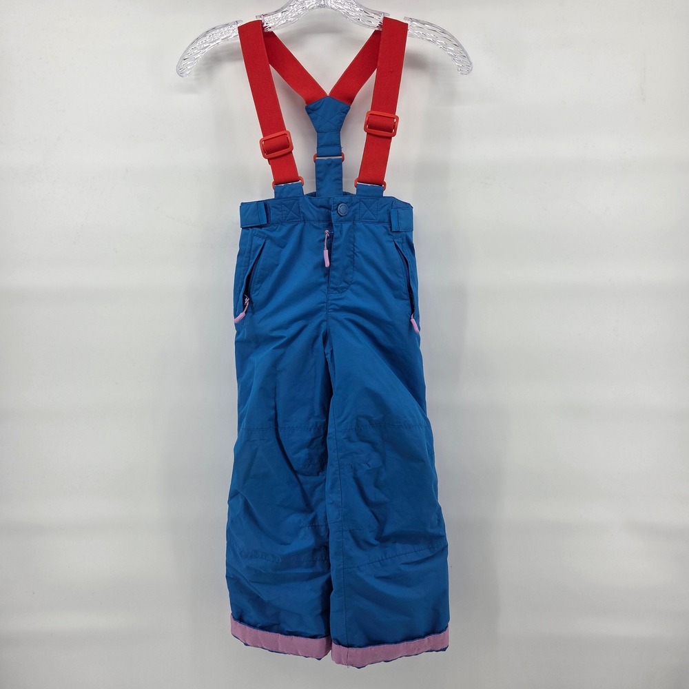 Mini Boden Snow Bibs 5-6Y Blue Red Insulated Ski Pants Kidcore Winter‎